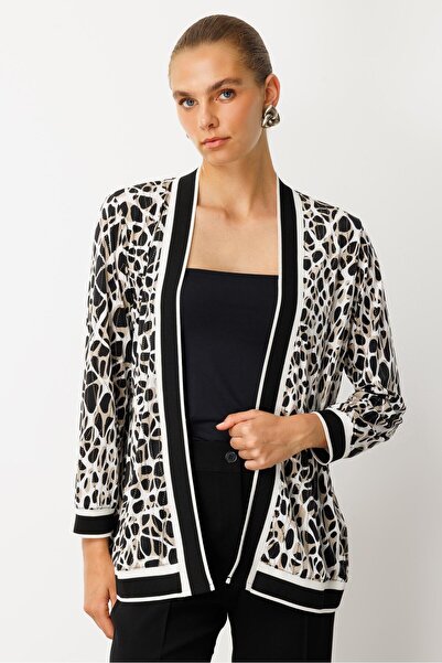 Moda İlgi Modailgi Leopar Desen Ribanalı Ceket Leopar