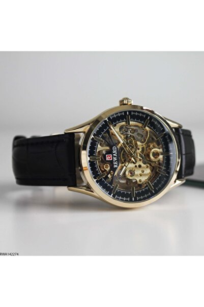Reward Rwa142274 Leather Band Automatic Men's Wristwatch
