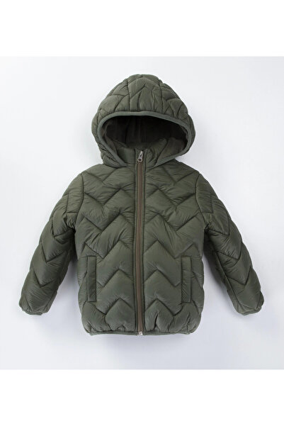 My Hanne Patterned Hooded Boy's Coat 51328