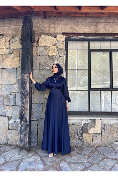 ENKA BUTİK Zühre Beli İp Detaylı Tesettür Abiye