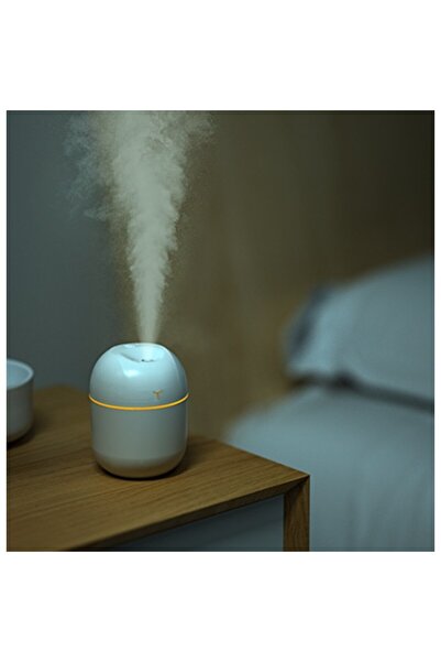 Flippy Μίνι Φορητός Υγραντήρας, Flippy, Αρωματοθεραπείας, Φόρτιση USB, 220 ml, 8 x 8 x 10,3 cm, Λευκό