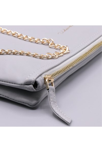 Uderra Leather Genuine Leather Chain Crossbody Bag – Zc006-Gray Leather