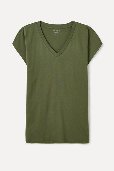 Mudo Modal Mixed V-Neck T-Shirt