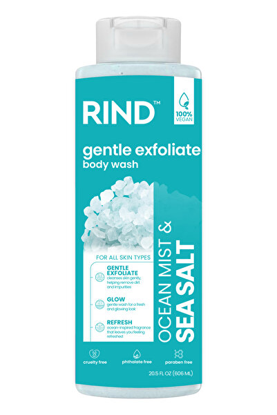 RIND عبوة من 6 غسول للجسم بملح البحر ورذاذ المحيط (606 مل)