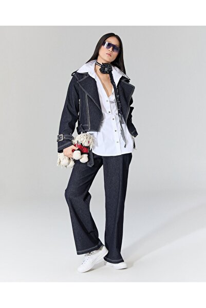 LAMANTE Mavi Kot Pantolon-S