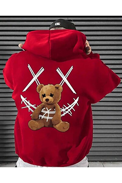 ORVIO Group Men's Hooded Teddy Bear Printed - Tracksuit Set