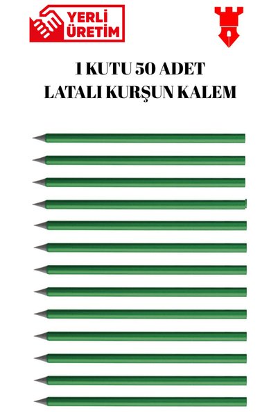 KALE PROMOSYON أقلام رصاص 50 قطعة، أقلام رصاص طبيعية مع لفائف، للمدرسة والحضانة والأعمال