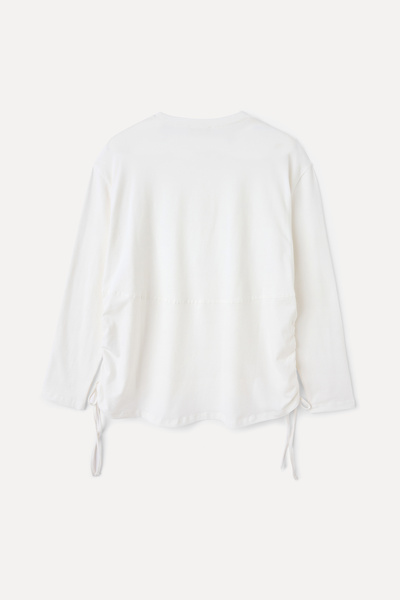 Mudo Oversize Long Sleeve T-Shirt with Ruched Waist