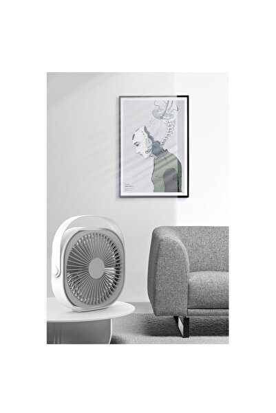 Flippy Mini USB desk fan - 360° rotation, 3 speeds, 4000 mA, 13.5 x 12.8 cm, Gray