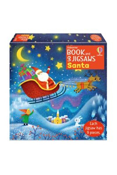 Usborne Book and 3 Jigsaws: Santa
