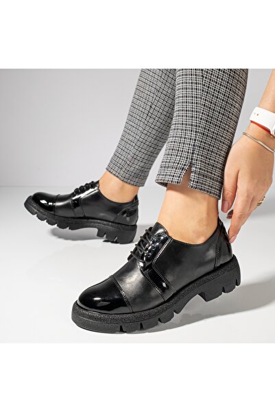 Modlet.ro Casual black leather lace-up shoes MOD11887