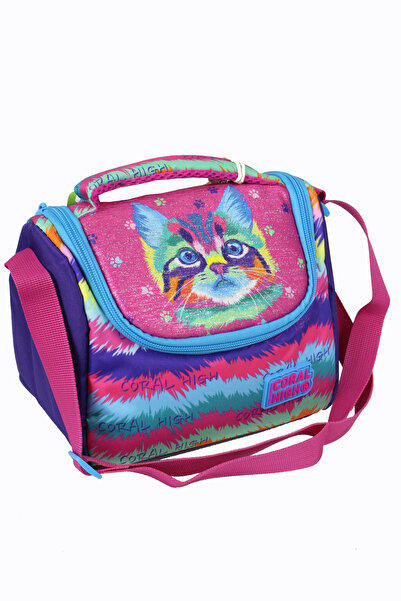 Coral High Ch 23477 Colorful Cat - 3-Piece School Bag Set - Backpack and Lunch Bag + Pencil Case