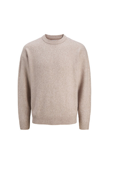Jack & Jones Jjesoho Ollie Beige Crew Neck Men's Sweater 12278924