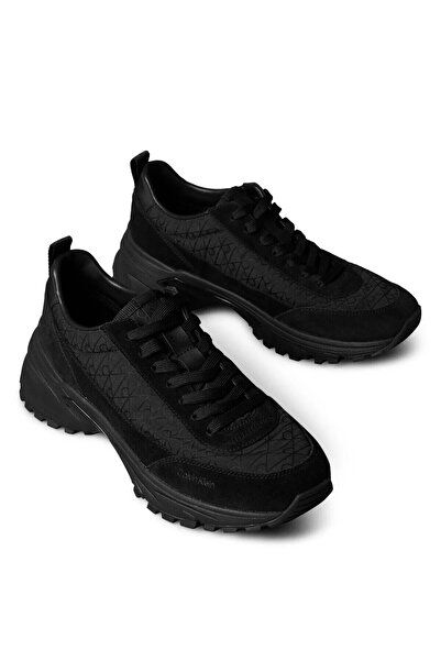 Calvin Klein Siyah Erkek Sneaker HIKE RUNNER CASUAL NY-SU AOP