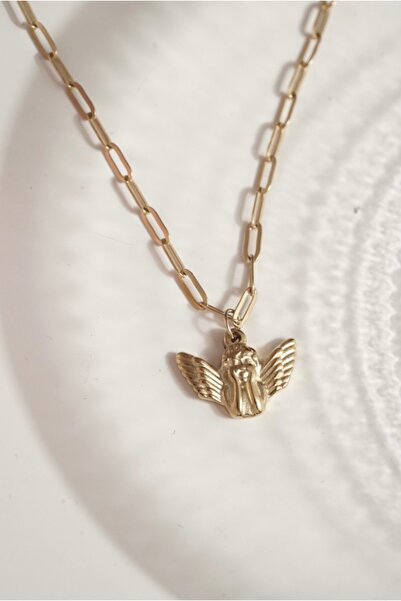 AŞIK ACCESSORIES Stainless Steel Angel Figure Necklace
