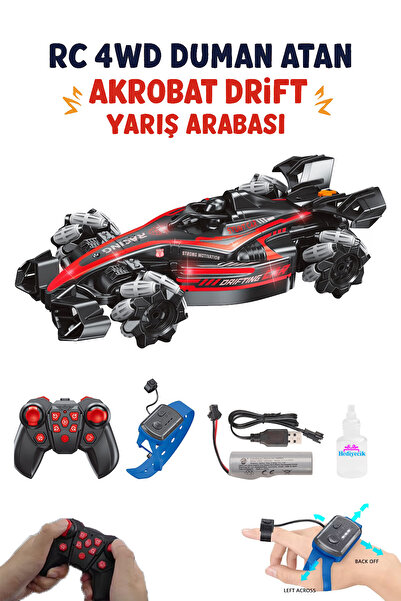 hediyecik Rc Akrobat Drift Yarış Arabası 2.4 GHz Bilekten ve Uzaktan Kumandal...