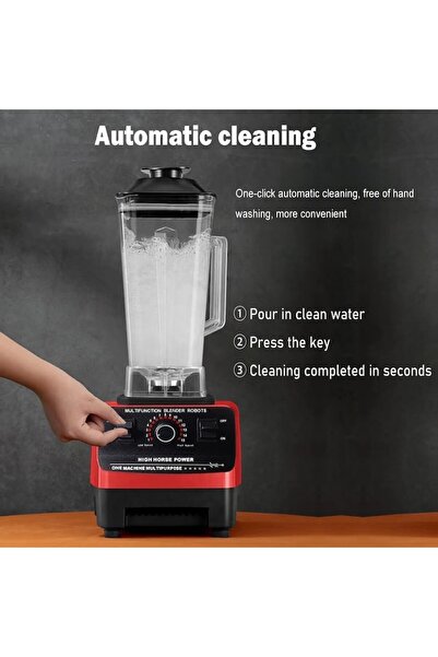 Rovitech Mixer multifuncțional Lingo, 2.5L, 4500W, 15 viteze, negru/roșu