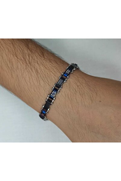 Simge Gümüş Steel Bracelet with Double-Sided Use Feature