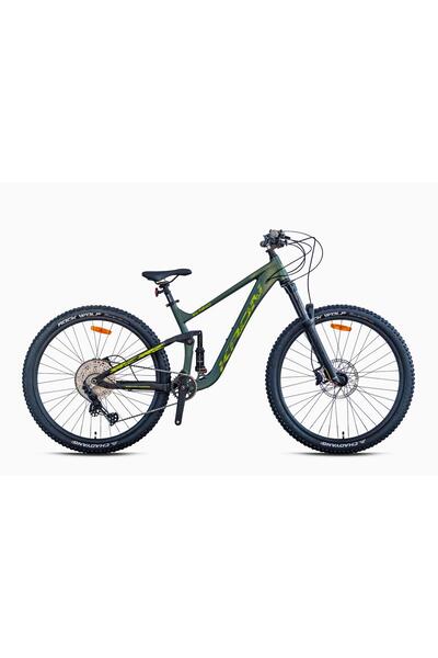 Kron El Nino 29 Jant Full Süspansiyon Alüminyum Kadro Enduro Bisikleti 11S Freeride Bisiklet Haki