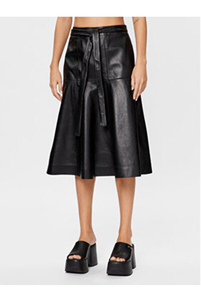 Calvin Klein Γυναικεία Δερμάτινη Φούστα K20K205820 Μαύρη