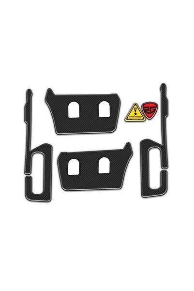 Redline Grafik Cf Moto 450 Mt Uyumlu Ön Maşa Çatal koruyucu 4 Parça Pad Set K...