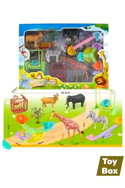 Toybox Mini Animal Figures Gift Box - Plastic Tiny Forest Animal Figurines Toy For Kids