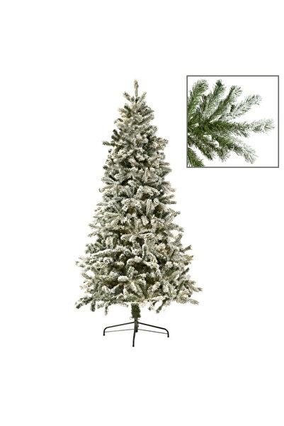 BraziPremium Artificial Christmas tree French Pine with snow, 210 cm