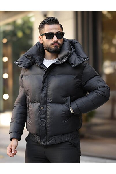 İBOSS MODA Jachetă căptușită pentru bărbați, sezon nou cu glugă