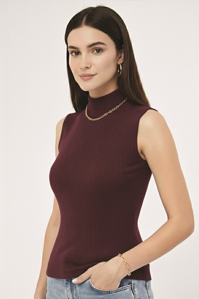 benguen Turtleneck Knitwear Body N3238 Plum