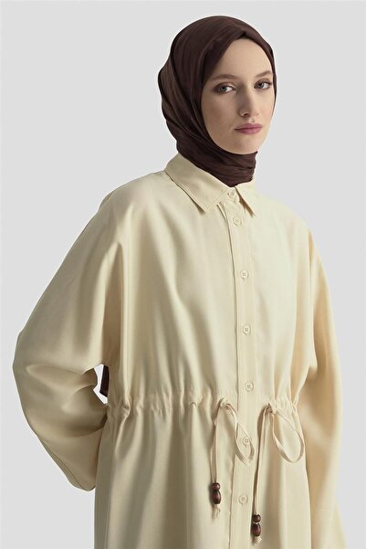 Armine Bağcıklı Safari Tunik 25KD9012 Bej