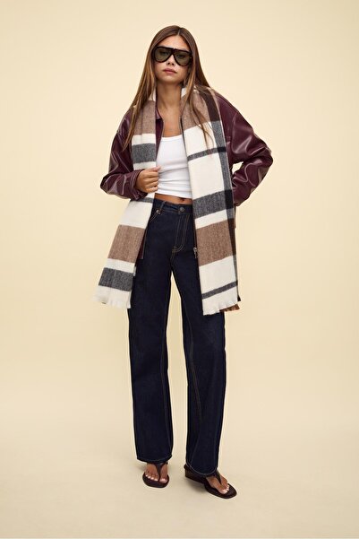 Stradivarius Kareli Atkı