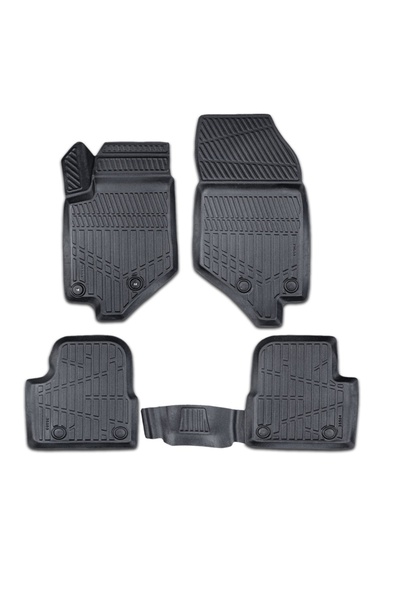 CED AUTO TRADE Set of rubber car mats Peugeot 208 2019->, Peugeot 2008 2020->, 3D tray shape