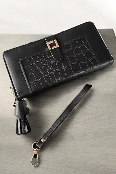TAKIŞTIR Black Color Leather Women's Wallet