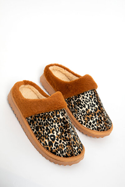 SOHO Leopar-Taba Kadın Ev Terliği 20991