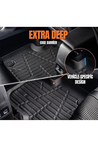 CED AUTO TRADE Set of rubber car mats Opel Combo E 2018->, 3D tray shape