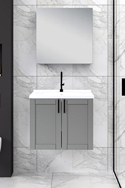 Fly Mobilya %100 Mdf 65 cm Riva Banyo Dolabı