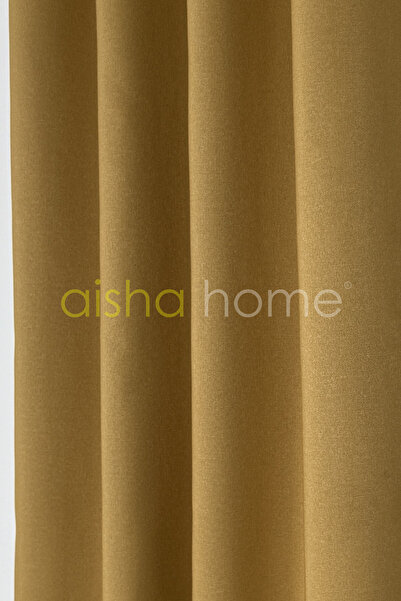 Aisha Home Keten Görünümlü Blackout Termal Karartma Işık Geçirmez Fon Perde H...
