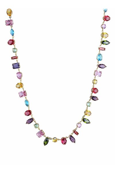 Klips Concept Renkli Taşlı Zarif Zincir Kolye