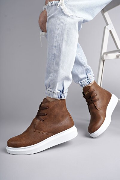 Zapatos SLW207 Oslo Bağcıklı Cilt Erkek Günlük Spor Bot BT - Taba