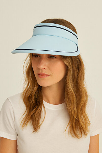 Çeşme Home Unisex Adjustable Visor Hat with Wipeable, Sweat-Proof, Padded Front and 12cm Wide Brim