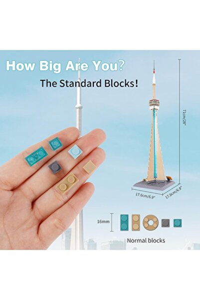 REZZOSS CN Tower World Landmark Building Set Blocks Bricks Architecture Building Kit,
