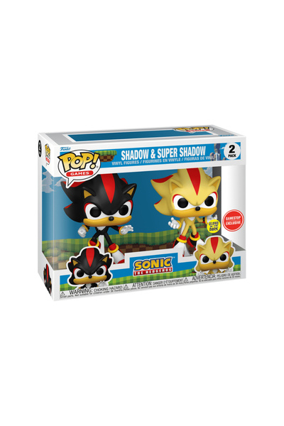 Funko Sonic The Hedgehog – Shadow & Super Shadow Pop! 2-Pack (Gamestop Exclus...