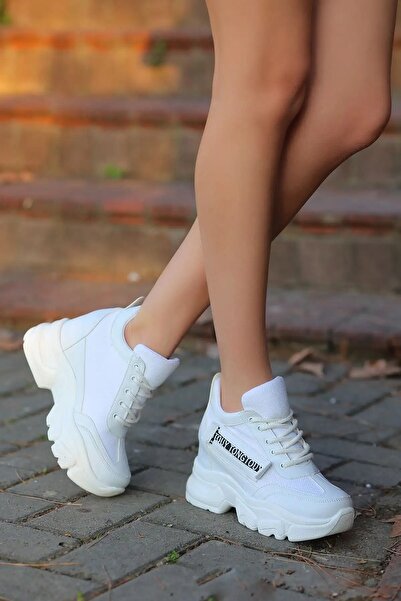 kajal ayakkabı Frm 185 Hidden Heel Lace-Up Sneakers