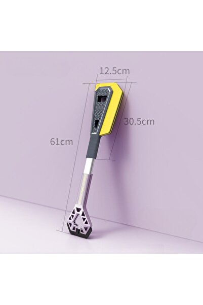 Flippy Two-Head Car Snow Scraper, Ergonomic Detachable Handle, 61x12.5 cm, Purple