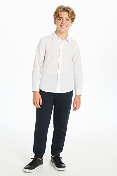 GİYİCEM TEKSTİL Boy's Compact Ribbed School Trousers with Camisole G2003