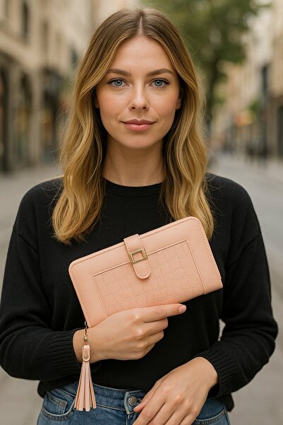 TAKIŞTIR Light Pink Color Leather Women's Wallet