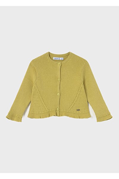 MAYORAL سترة تريكو للفتيات الصغيرات (1-4 سنوات) - لون أخضر، أكمام طويلة، مزود...