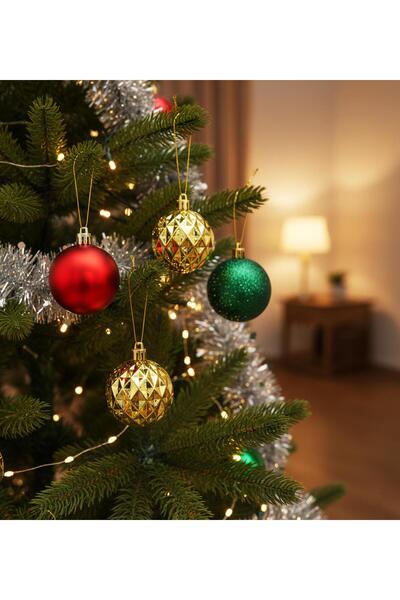 Gift Moda مجموعة كرات زينة شجرة عيد الميلاد - 6 قطع