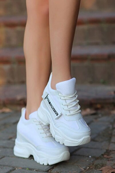 kajal ayakkabı Frm 185 Hidden Heel Lace-Up Sneakers