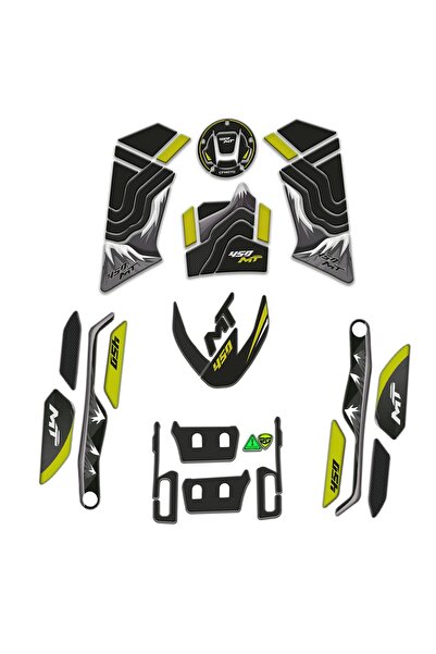 Redline Grafik Redlinegrafik Cf Moto 450 mt 2024 Uyumlu Full Sticker Set Sarı...
